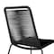 Armen Living Shasta Outdoor Metal and Black Rope Stackable Dining Chair, PK2 LCSHSIBLK - alternate 3